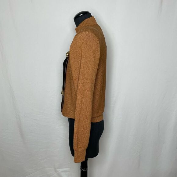 Vintage 80s Diane Delorean Wool Blend Knit Mock Neck Sweater - Women’s S - Picture 4 of 8